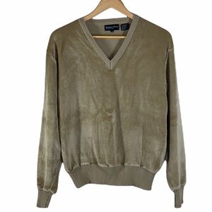 Vintage camel soft V neck sweater size med